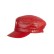 Дамски каскет с козирка - червен