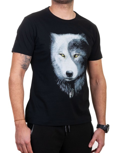 Мъжка тениска с вълк