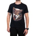 Мъжка тениска с щампа на вълк