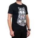 Мъжка тениска с индианец и вълк