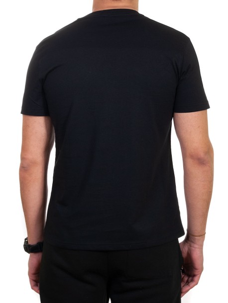 Черна мъжка тениска с вълк