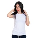 Бяла дамска тениска с къс ръкав