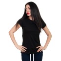 Черна дамска тениска с къс ръкав