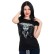 Черна тениска за жени с къс ръкав