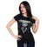 Черна тениска за жени с къс ръкав