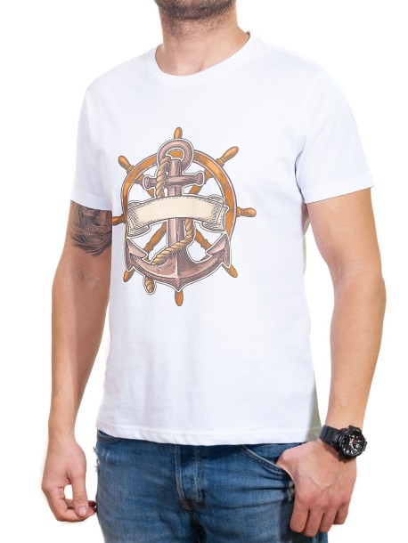 Бяла моряшка тениска