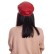 Дамски каскет с козирка - червен