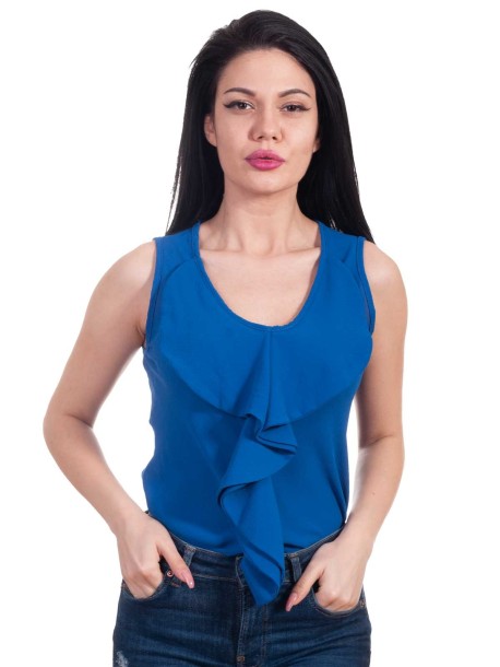 Дамски топ с жабо