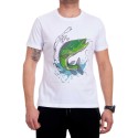 Мъжка тениска със зелена риба
