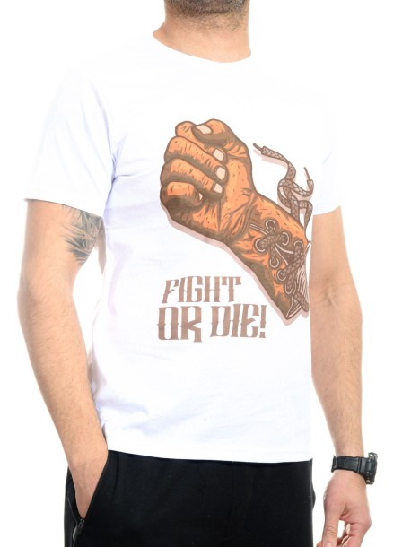 Бяла тениска за боксьори