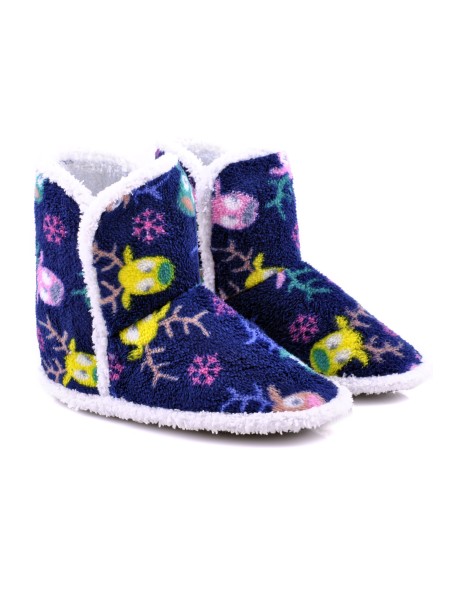 Пантофи с елени и снежинки V0779