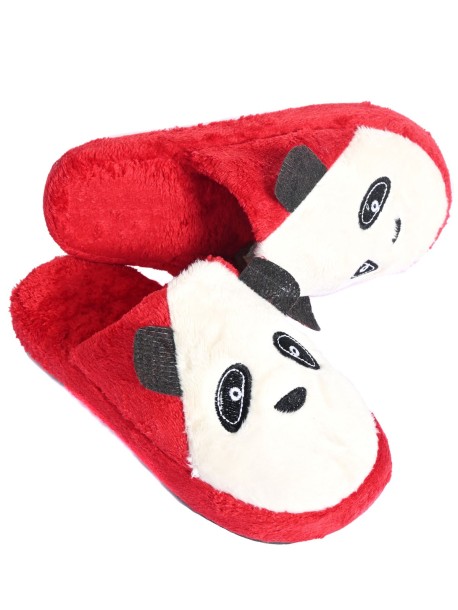 Червени домашни пантофи Панда