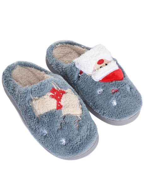 Сиви коледни пантофи