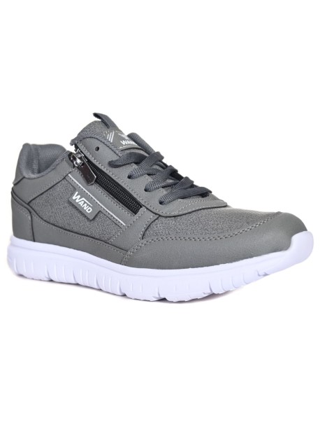 Сиви маратонки с ципове