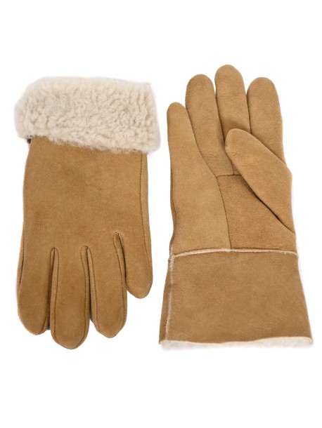 Дебели дамски ръкавици с каракул