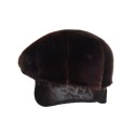 Тъмно кафяв каскет от норка