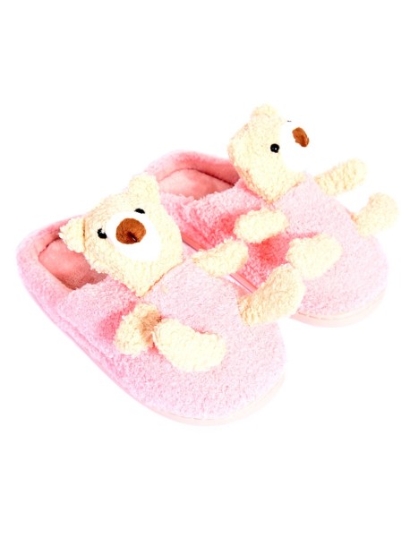 Пантофи мечка в светло розово