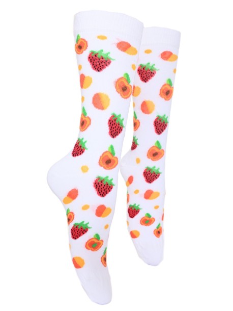 Бели чорапи с плодове