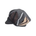 Сива дамска барета с цвете