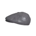 Сив каскет от естествена кожа