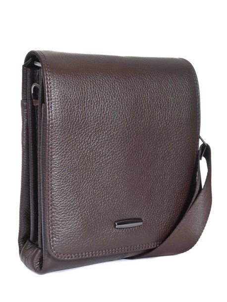 Тъмно кафява луксозна мъжка чанта 