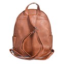 Дамска раница с капси - светло кафява