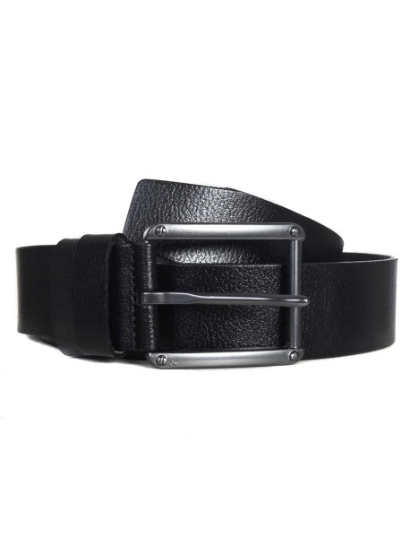 Колан от естествена кожа - черен