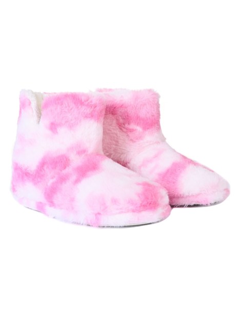 Пухкави домашни ботушки в розово