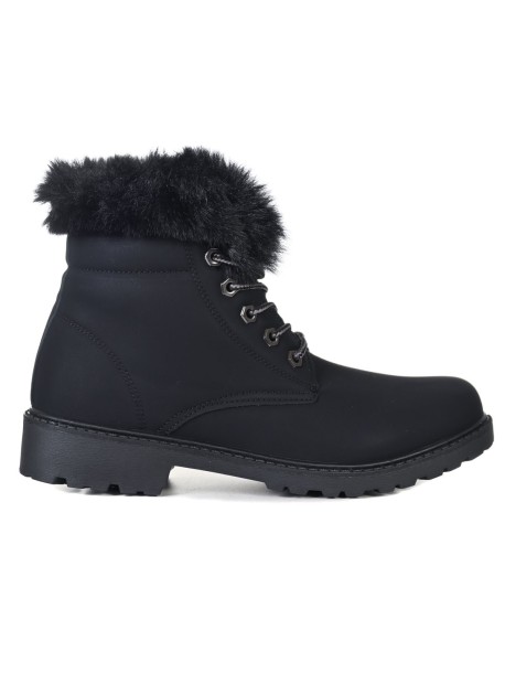 Черни дамски боти с пух