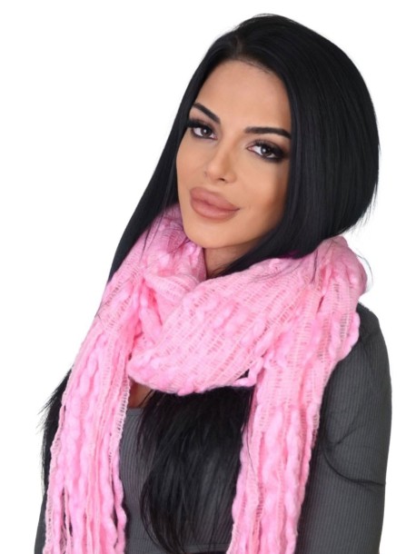 Розов дамски шал