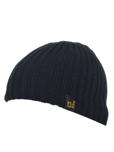 Мъжка плетена шапка - тъмносиня