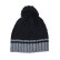 Плетена шапка в черно Vodo с папулка