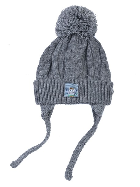 Бебешка шапка в сиво Kitti