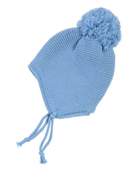 Светлосиня зимна шапка за деца