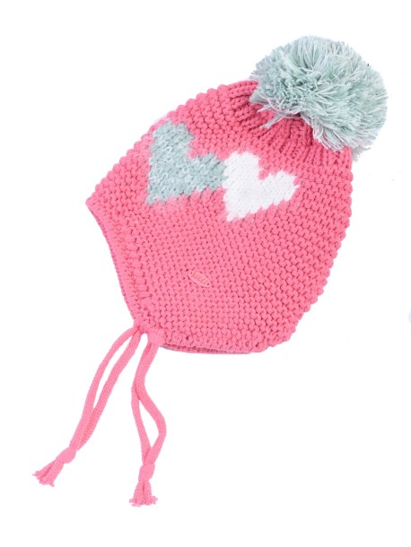 Зимна шапка за момиче в розово