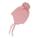 Детска шапка за момиче цвят пудра