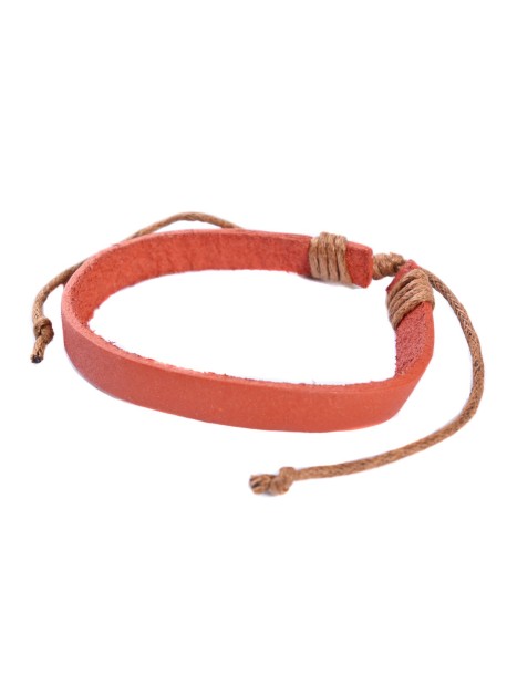 Кожена гривна в кафяво