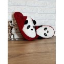Червени домашни пантофи Панда