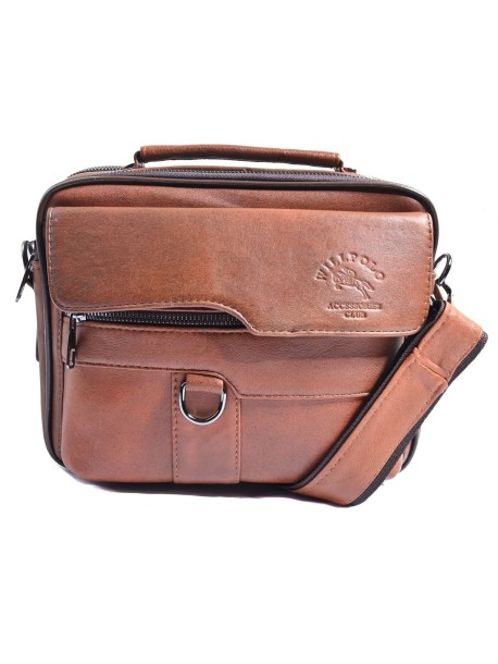 Мъжка бизнес чанта - светло кафява