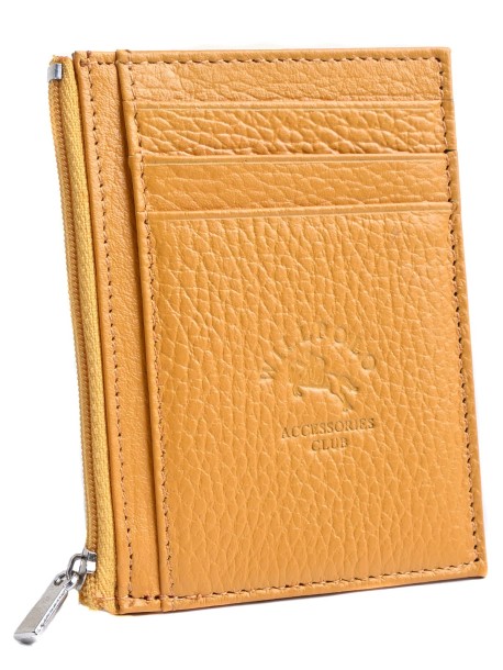 Картодържател с монетник - жълт