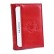 Кожен калъф за документи - червен