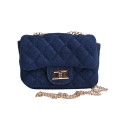 Мини дамска чанта в тъмно синьо