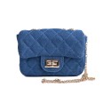Мини дамска чанта в синьо