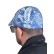 Летен каскет в синьо с флорални мотиви