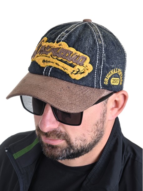 Памучна мъжка шапка с козирка