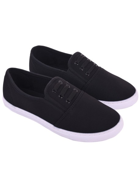 Дамски еспадрили с връзки - черни