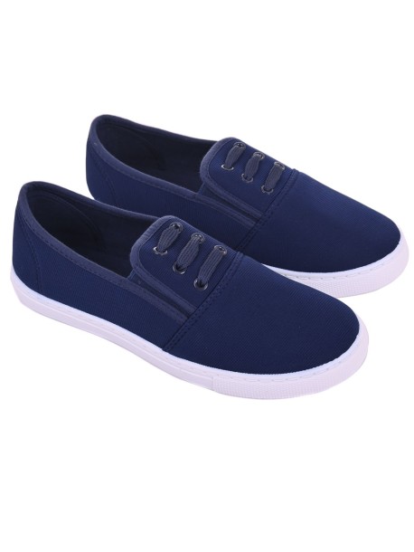 Дамски еспадрили с връзки - сини