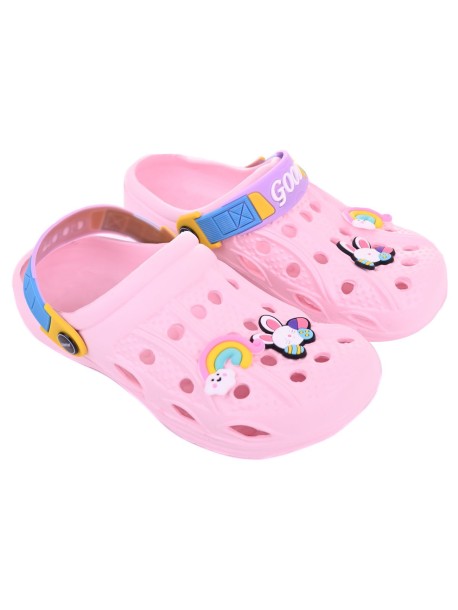 Светло розови детски чехли