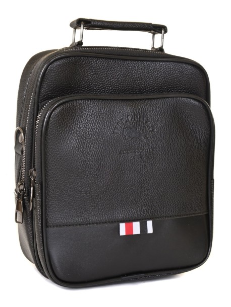 Мъжка чанта в черен цвят с две отделения