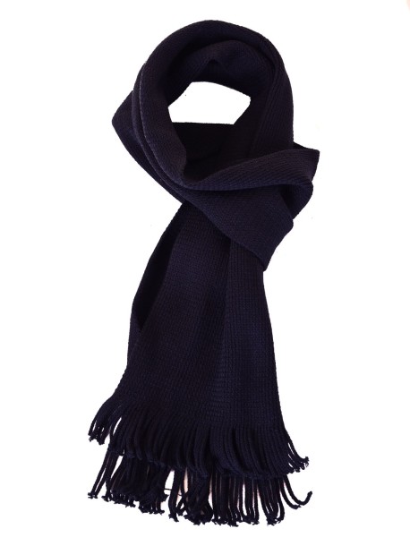 Мъжки зимен шал - тъмно син